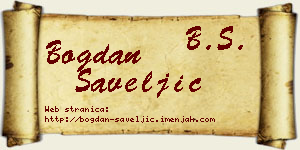 Bogdan Saveljić vizit kartica